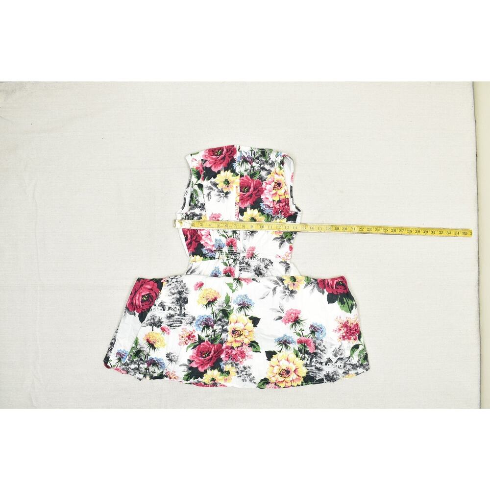 Anthropologie Women's Fit & Flare Dress Midi Floral Cotton Multicolor Size 0 - Picture 4 of 8